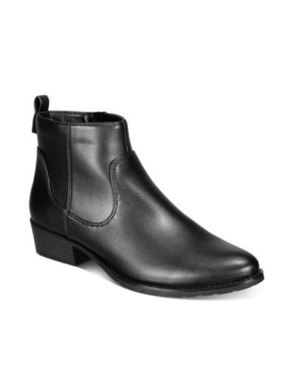 Style & Co. Womens Memphyss Faux Leather Side Zip Ankle Boots Black Size 11M NWB